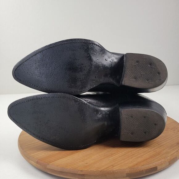 Justin Black Teju Lizard Exotic Skin Western Boots 9302 Women's Size 6.5 D USA - Picture 13 of 16